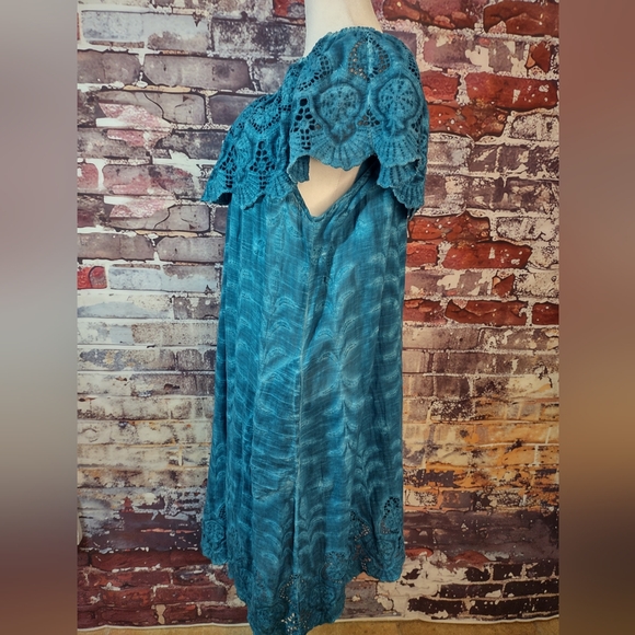 Soft Surroundings Senorita Eyelet Off The Shoulder Dress - Picture 2 of 11